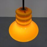 Orange glass ceiling light from Doria, Germany, 1960s.