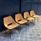 Pierre Guariche ARP Steiner Barrel Chairs x4