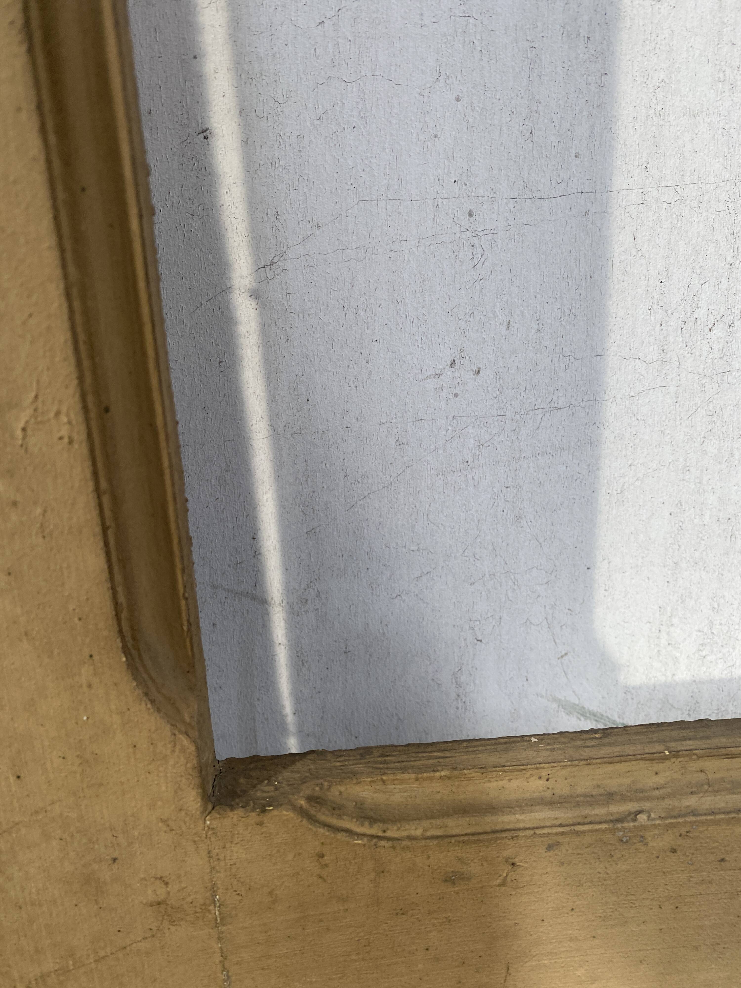 Double glass and patinated fir passage doors, 20th century