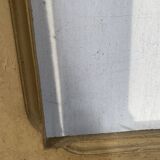 Double portes de passage en verre et sapin patiné, XXème siècle