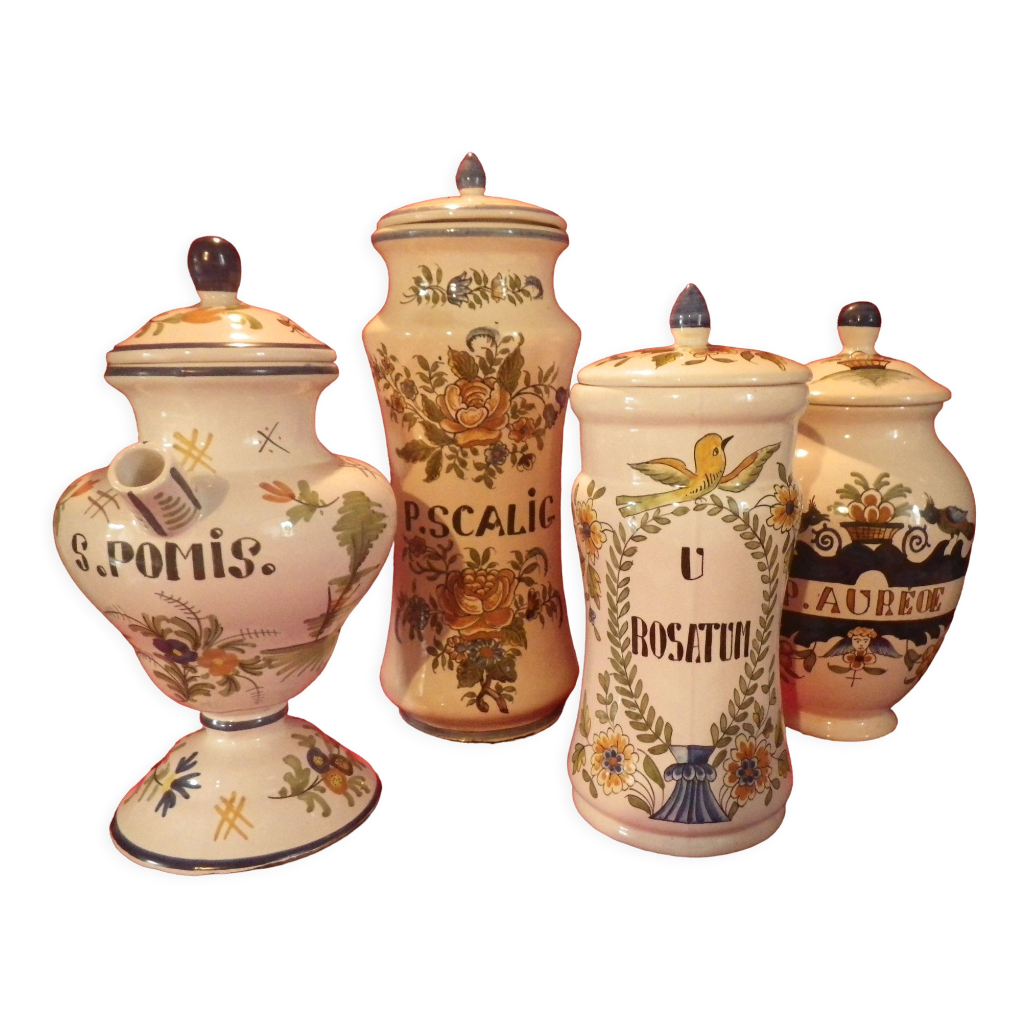 Set of 4 apothecary jars