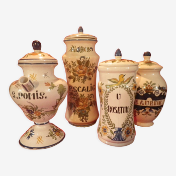 Set of 4 apothecary jars