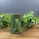 Old Green Glazed Ceramic Goblet with Grape Cluster Decoration