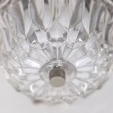 Pair of vintage 1960s wall lamps in metal and crystal, Italian design