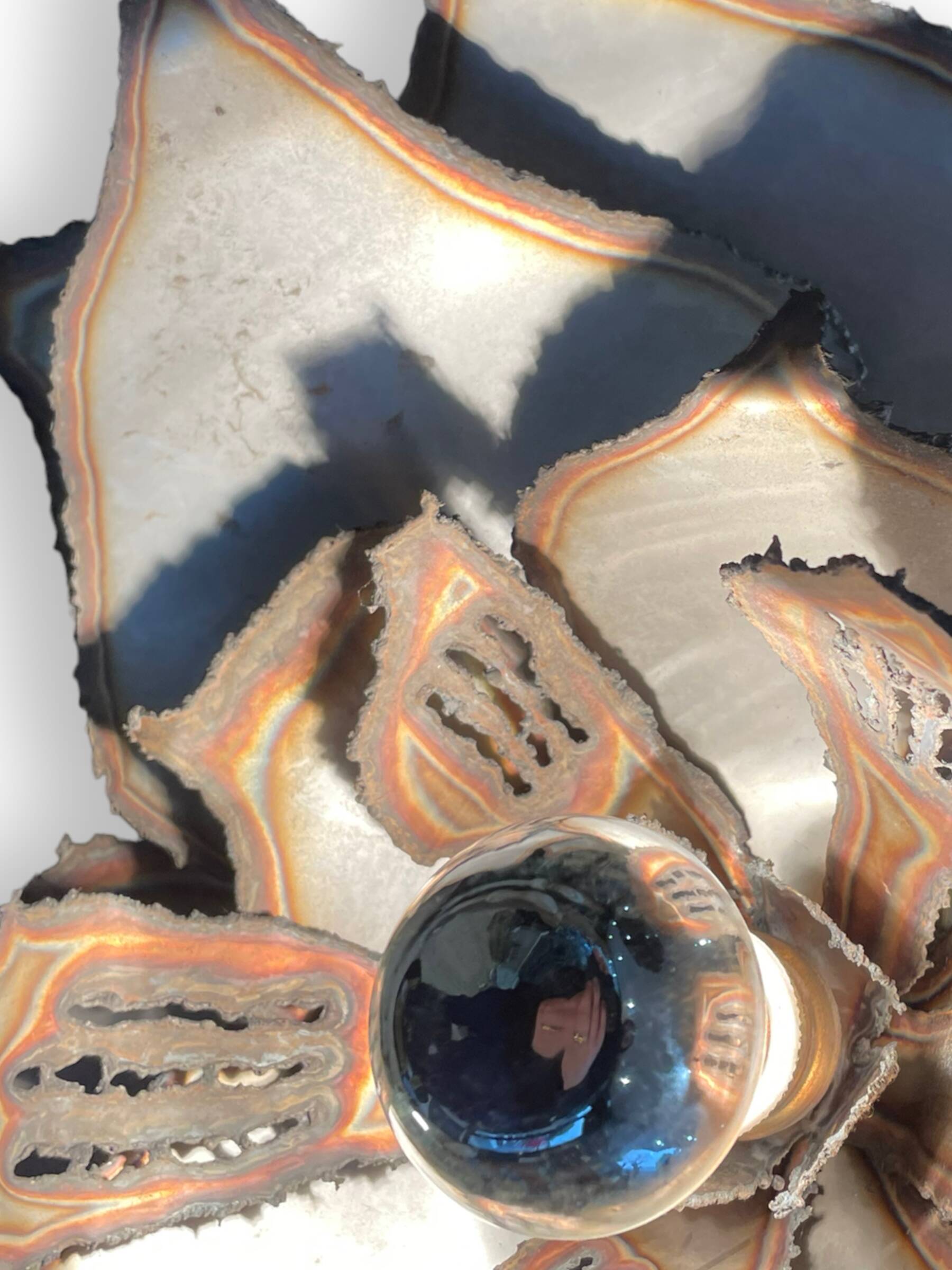 Metal flowers floor lamp