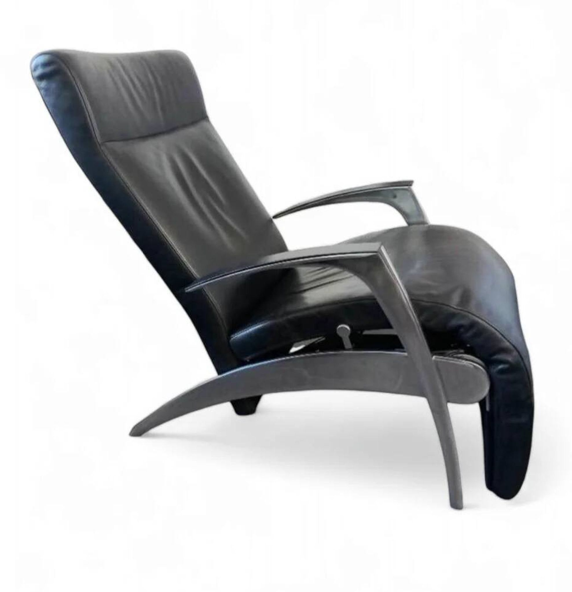 David design armchair/lounger by Interprofil, black leather, good condition