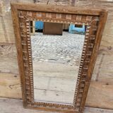 Art Deco mirror in Burmese teak