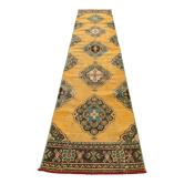 Tapis runner turc, 350x81 cm laine, tribal vintage