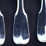 12 couverts à poisson en métal argenté uniplat cluny