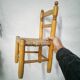 Children's chair wood and straw