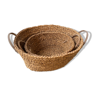 Set of 2 wicker baskets
