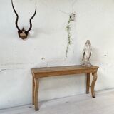 Raw oak butt console