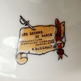 Lot of 6 porcelain mazagrans with golden spoons