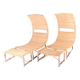 Paire de fauteuils métal et rotin