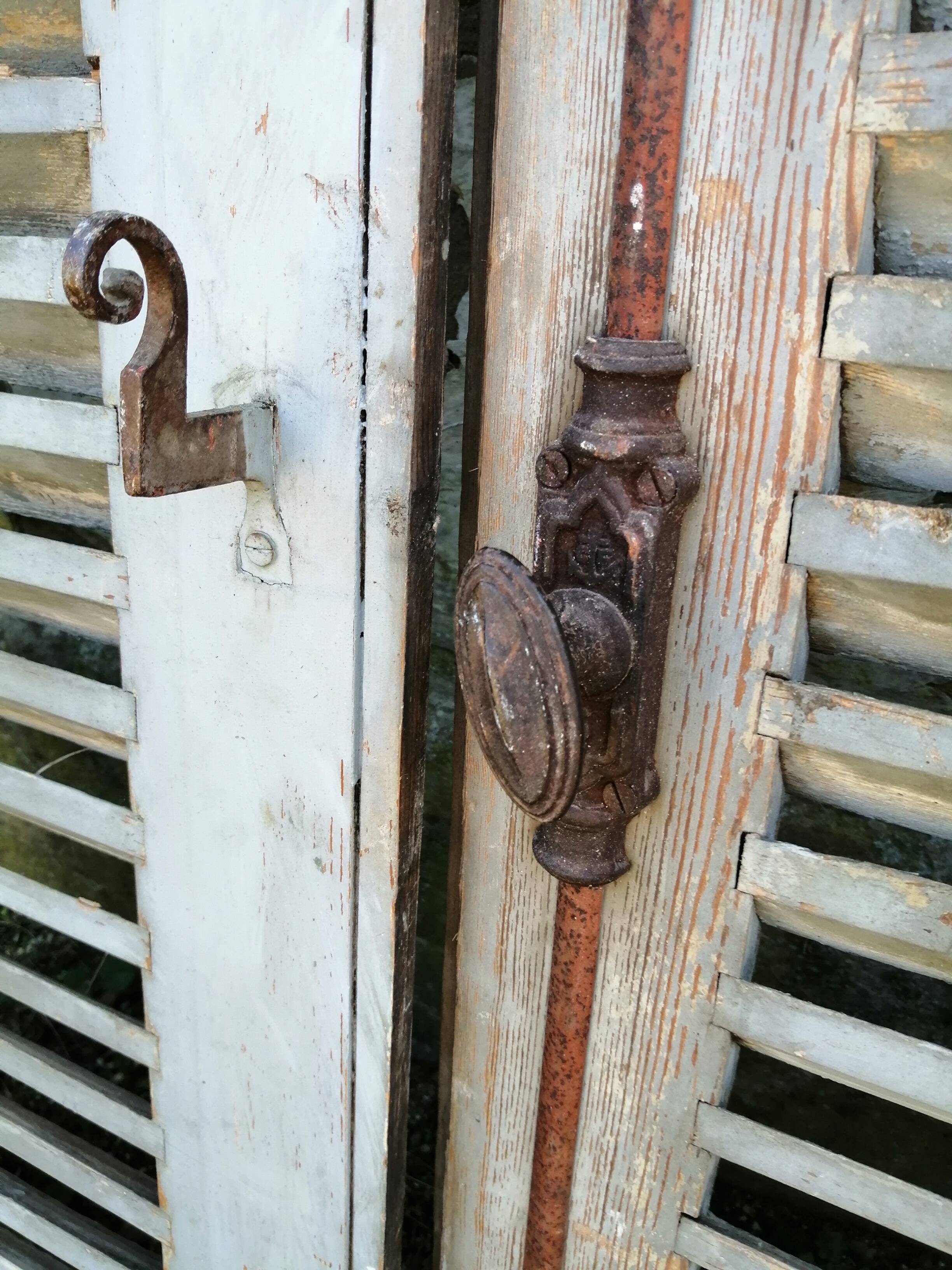 Pair of old 19th century louvered shutters