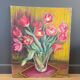 Oil painting on canvas bouquet signed A Parisis