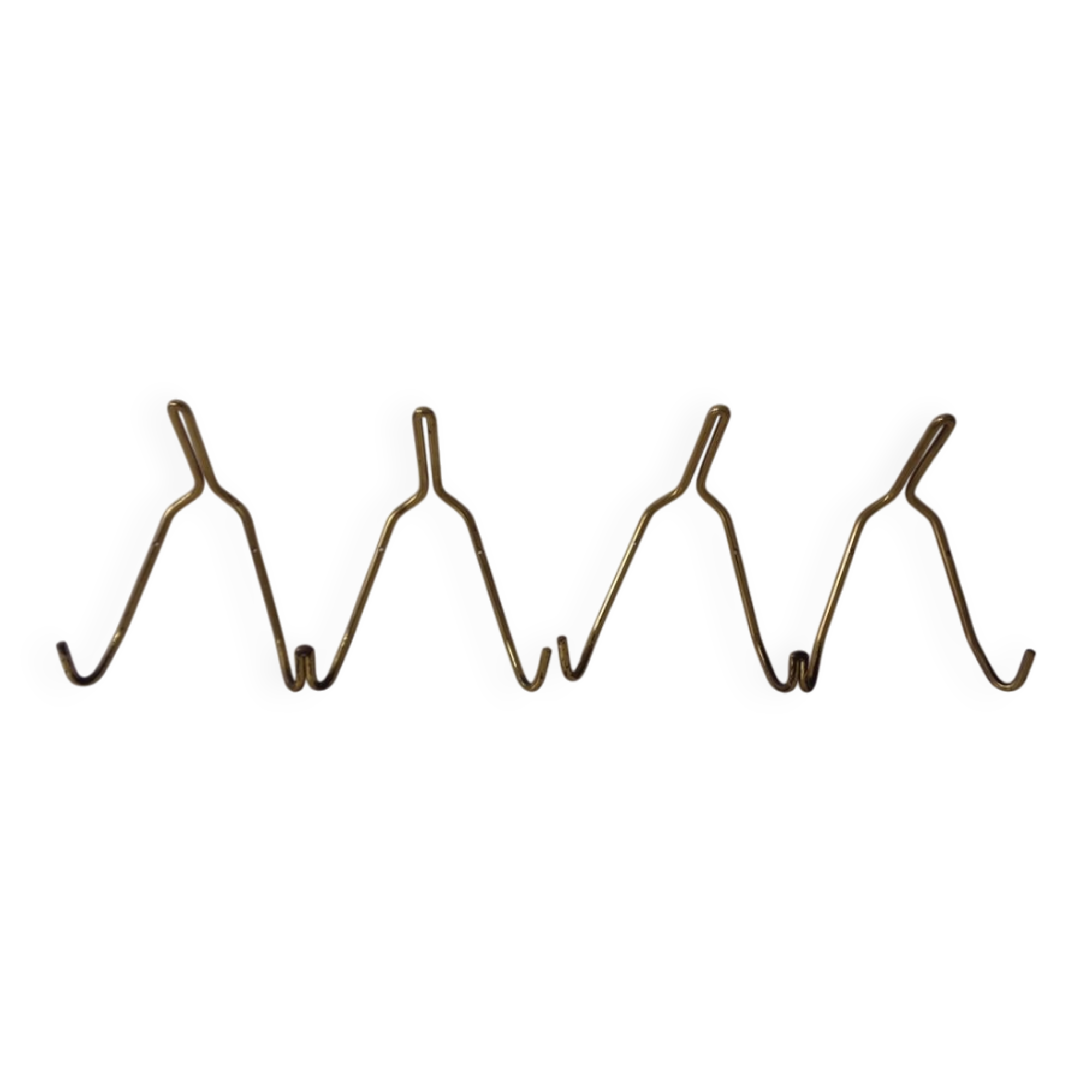 Mid-Century Brass Coat Hooks, 1950s, Set of 2