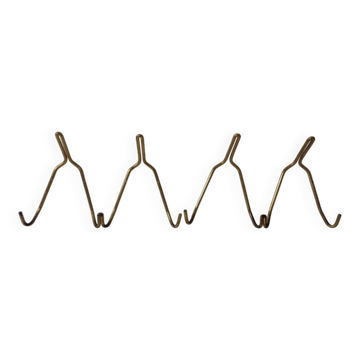 Mid-Century Brass Coat Hooks, 1950s, Set of 2
