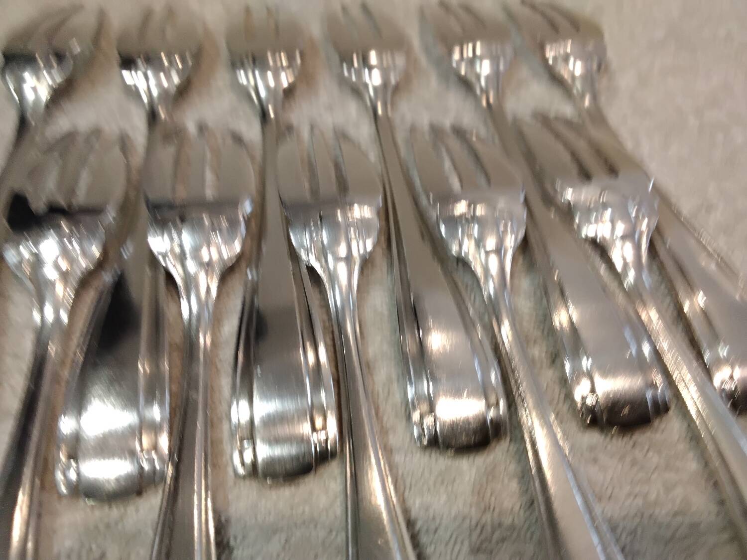 11 silver-plated metal cake forks Boulenger Betty