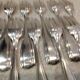 11 silver-plated metal cake forks Boulenger Betty