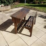 double school desk from the 1950s