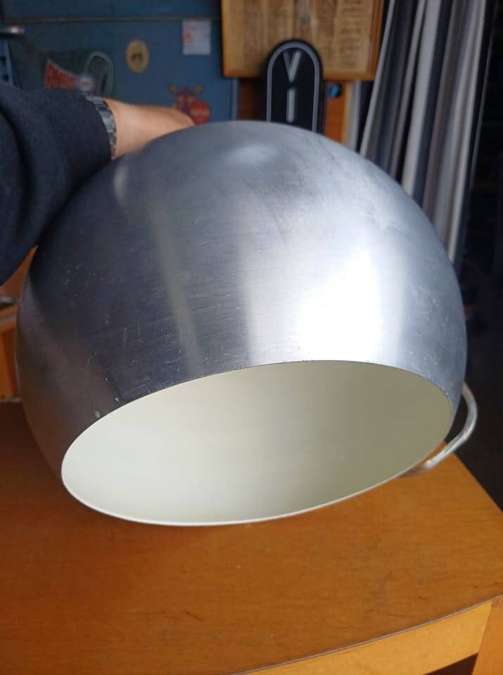 Vintage style brushed aluminium pendant light