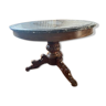 Table tambour époque empire avec son marbre cuvette st Anne