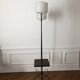 1950s-60s floor lamp with 2 lights - shelf - magazine holder