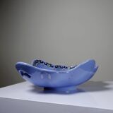 Longwy earthenware and enamel bowl/emptying cup, vintage Chârtres model