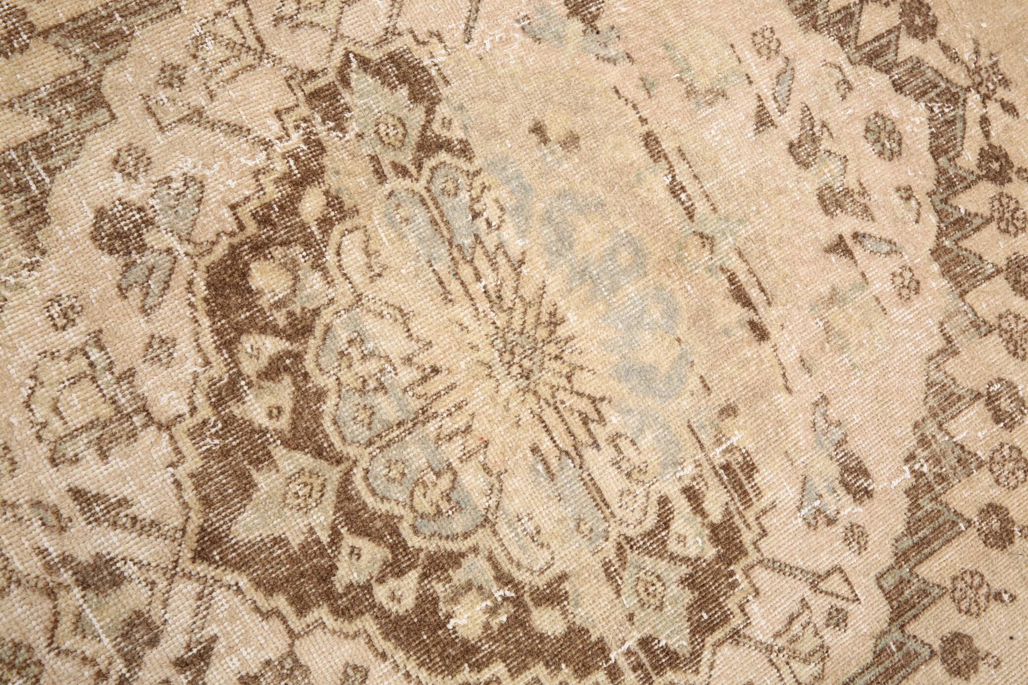 3x12 Brown & Beige Classic Persian Runner Rug, 90x379Cm