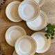 Lot de 8 assiettes creuses vintage modèle Trouville de Saint Amand