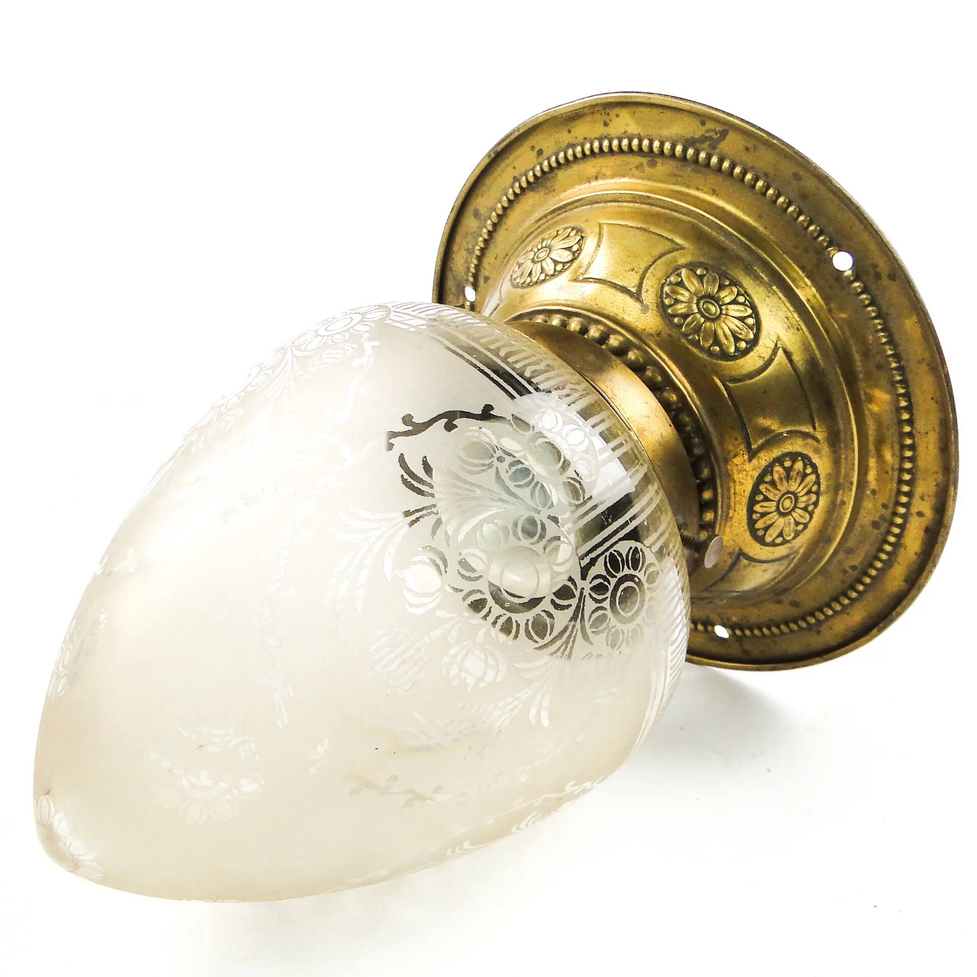 Ceiling lamp, Art Nouveau, frosted glass, Austria, 1930s