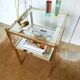 Golden sofa tip and mirror glass