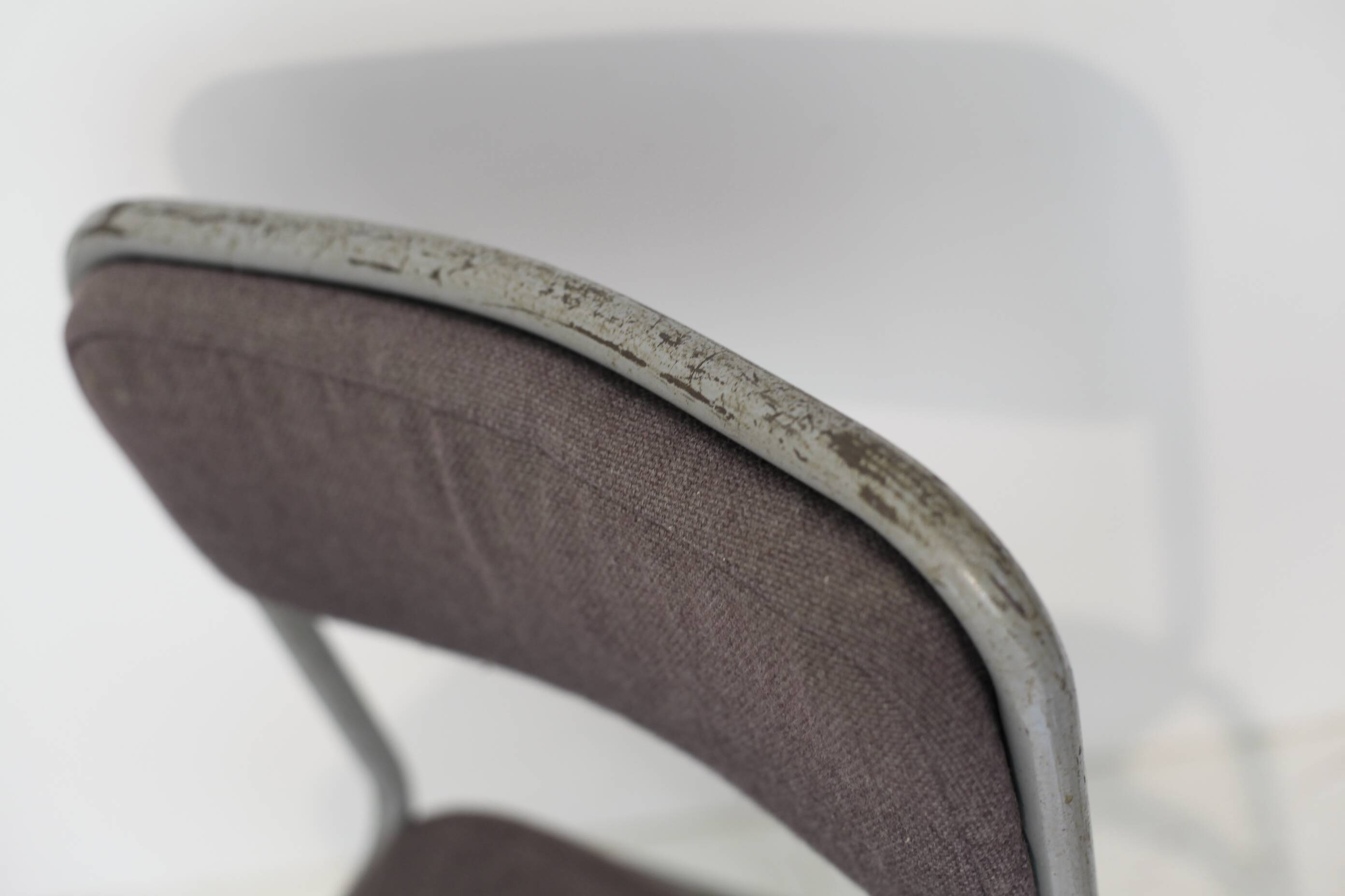 Vintage iron chair with hook