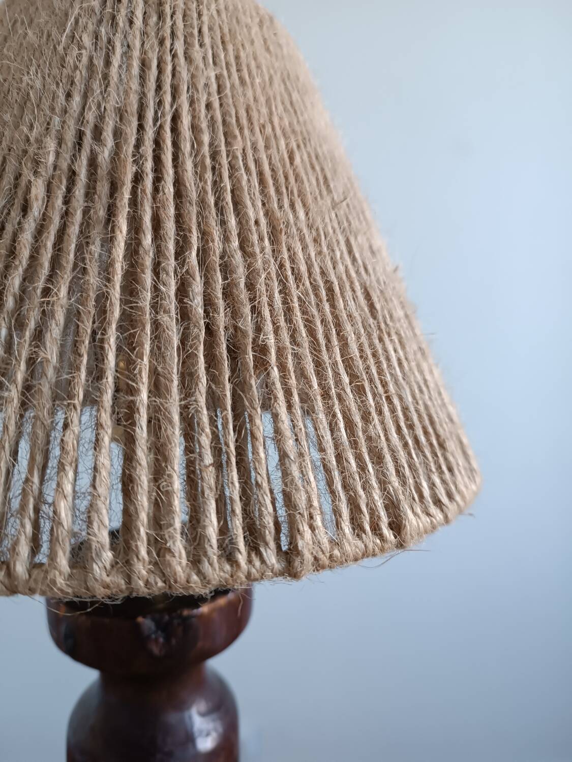 Turned wood lamp 1950