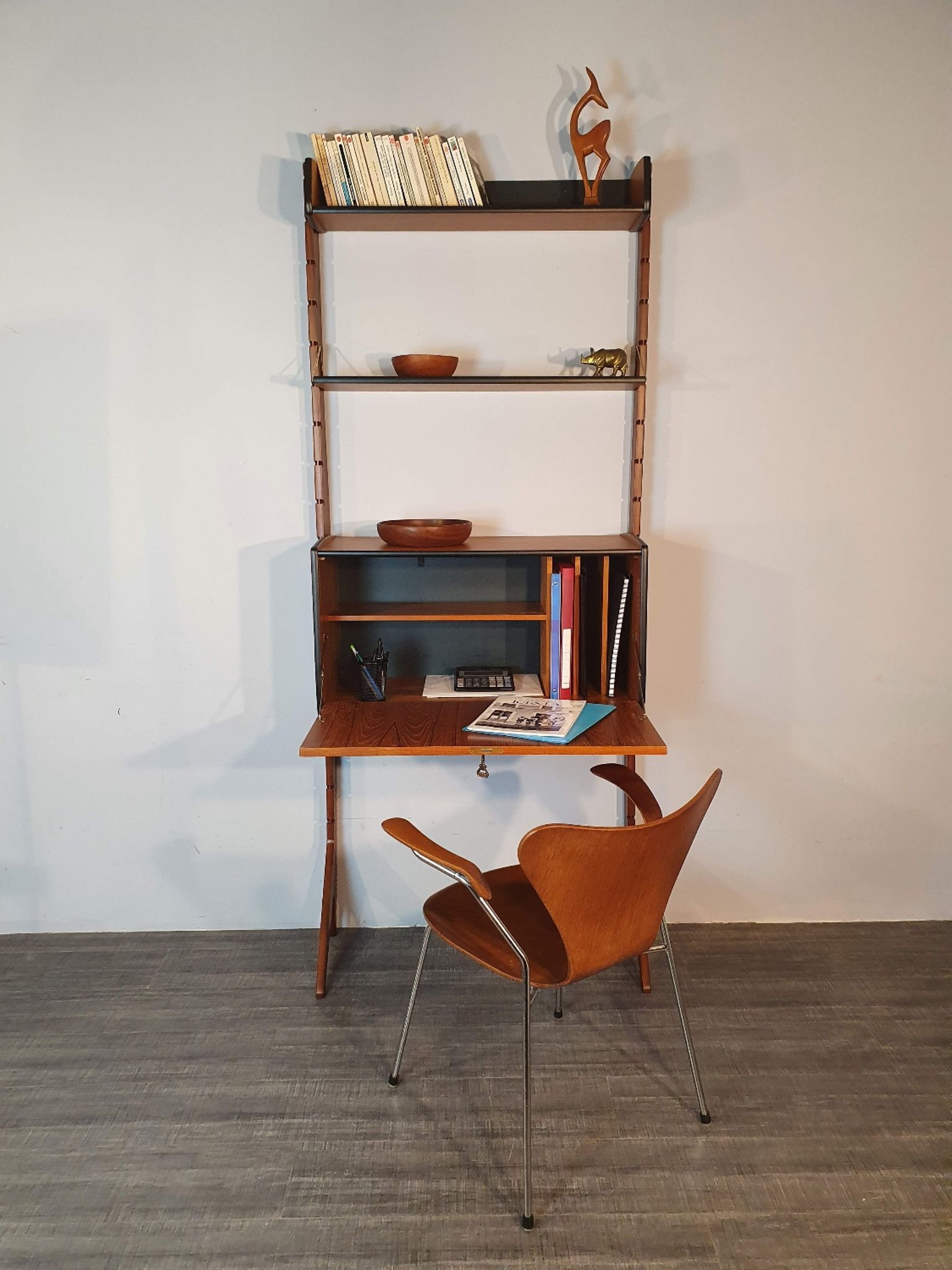 Norwegian Ergo Secretary Furniture, Scandinavian Vintage 1960s