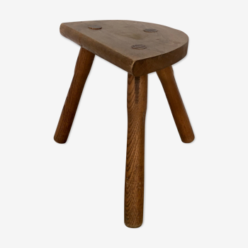 Tabouret de ferme tripode vintage - XXe siècle