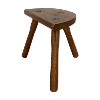 Tabouret de ferme tripode vintage - XXe siècle