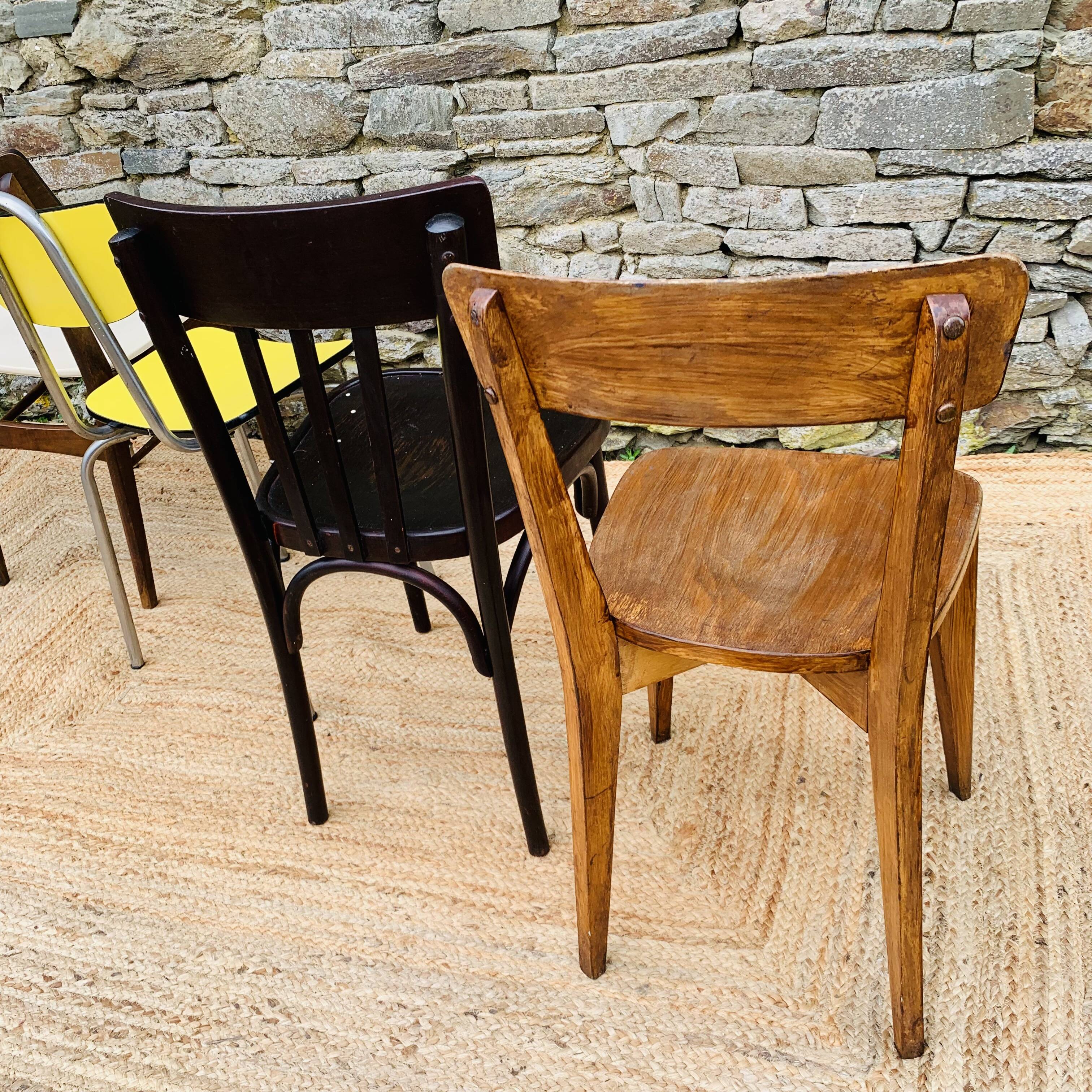 Set of 4 mismatched chairs