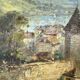 Ancient painting , Swiss landscape, signed and dated 1894