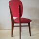 Series of 4 wooden chairs and skai 50s