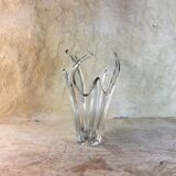 Vase en cristal style Daum forme libre