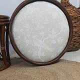Rattan pouf