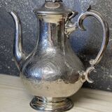 Silver metal teapot