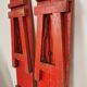 Paire de bancs pliants en bois