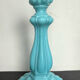 Pair of opaline candlesticks and its vase