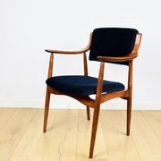 Fauteuil de bureau danois vintage - bleu marine