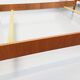 Vintage Scandinavian style double bed in teak from the 60s with integrated bedside lights