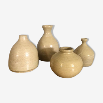 Set of 4 sandstone 70's vases