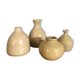 Set of 4 sandstone 70's vases